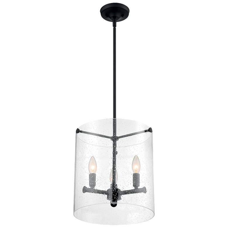 Image 1 Bransel 11 3/4" Wide Matte Black 3-Light Mini Pendant