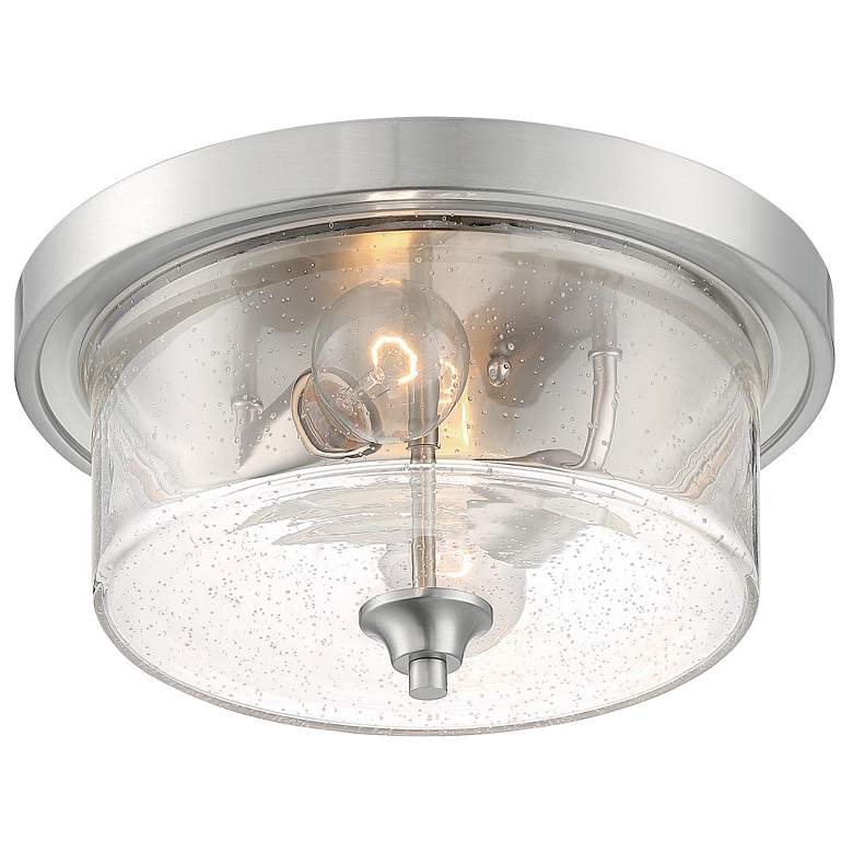 Image 1 Bransel; 2 Light; Flush Mount Fixture; Brushed Nickel Finish