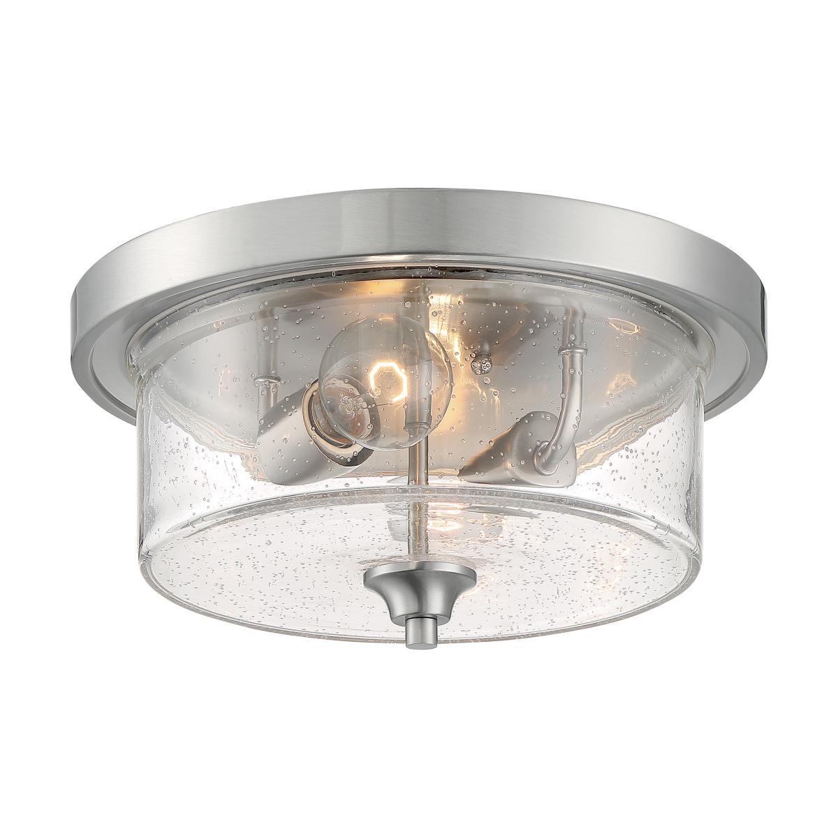 Image 3 Bransel; 2 Light; Flush Mount Fixture; Brushed Nickel Finish more views