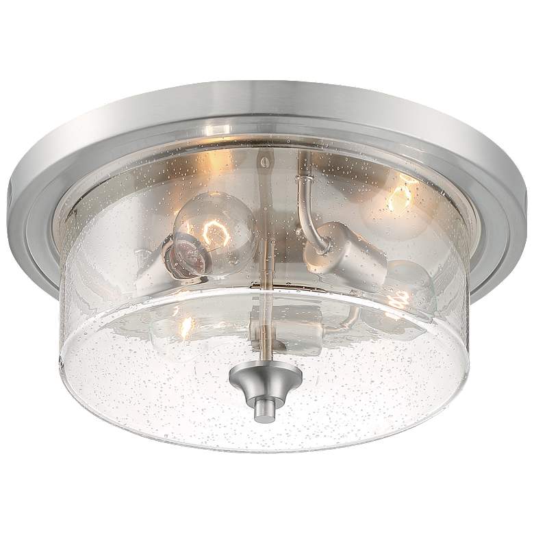 Image 1 Bransel; 3 Light; Flush Mount Fixture; Brushed Nickel Finish
