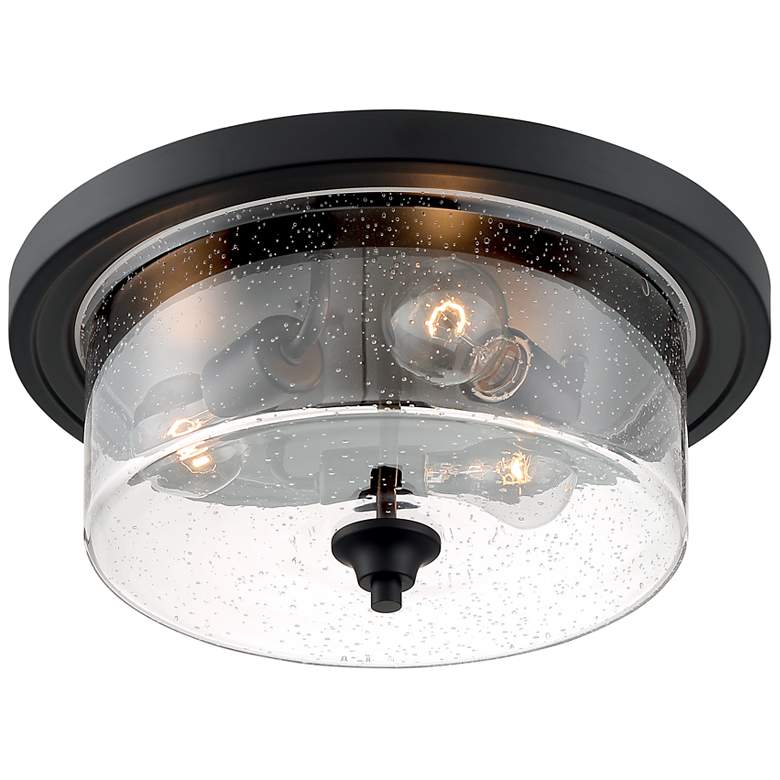 Image 1 Bransel; 3 Light; Flush Mount Fixture; Matte Black Finish