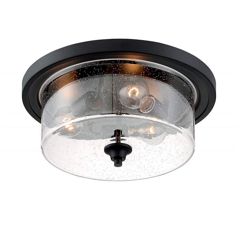 Image 2 Bransel; 3 Light; Flush Mount Fixture; Matte Black Finish more views