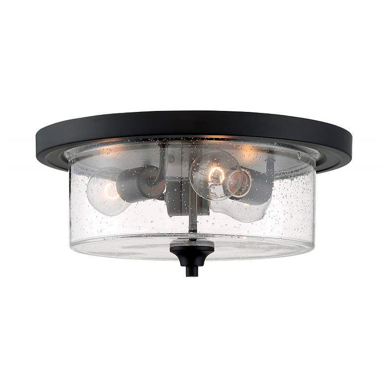 Image 3 Bransel; 3 Light; Flush Mount Fixture; Matte Black Finish more views