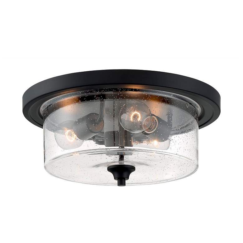 Image 4 Bransel; 3 Light; Flush Mount Fixture; Matte Black Finish more views