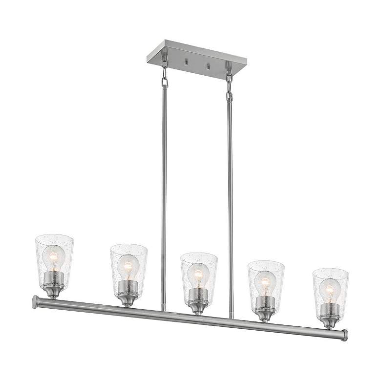 Image 3 Bransel; 5 Light; Island Pendant Fixture; Brushed Nickel Finish more views