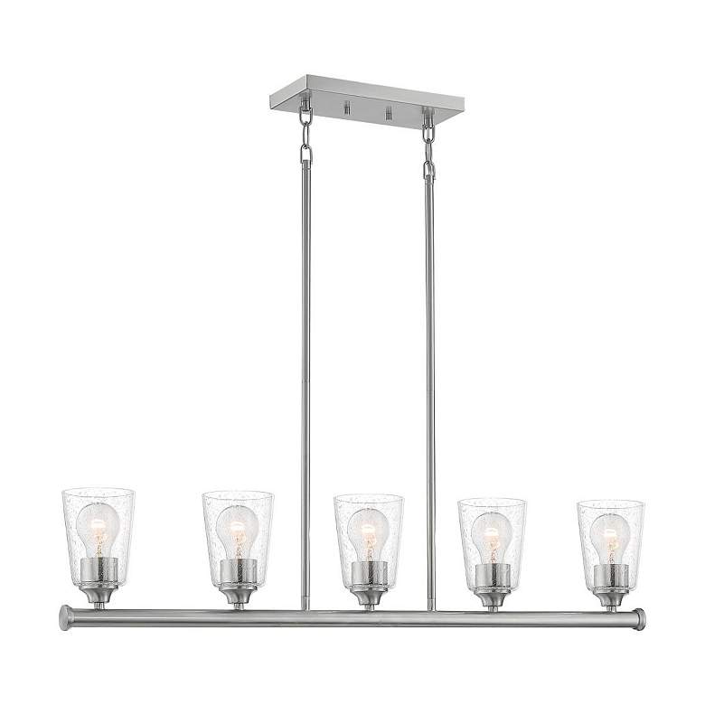 Image 4 Bransel; 5 Light; Island Pendant Fixture; Brushed Nickel Finish more views