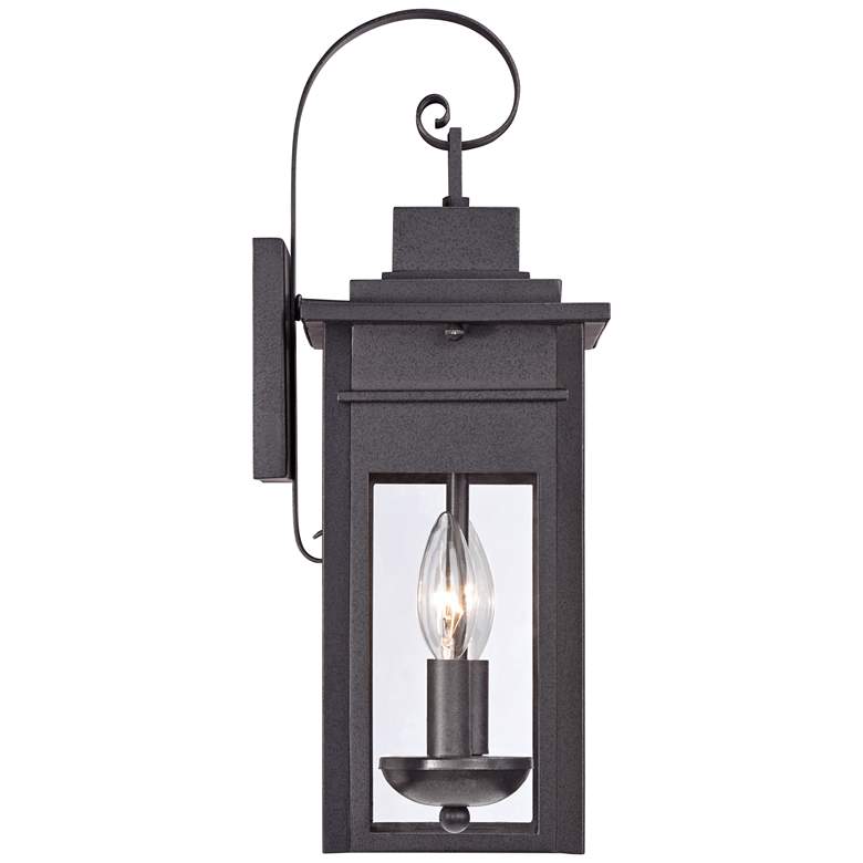 Image 7 Bransford 17 inch High Black-Specked Gray Outdoor Lantern Wall Light more views