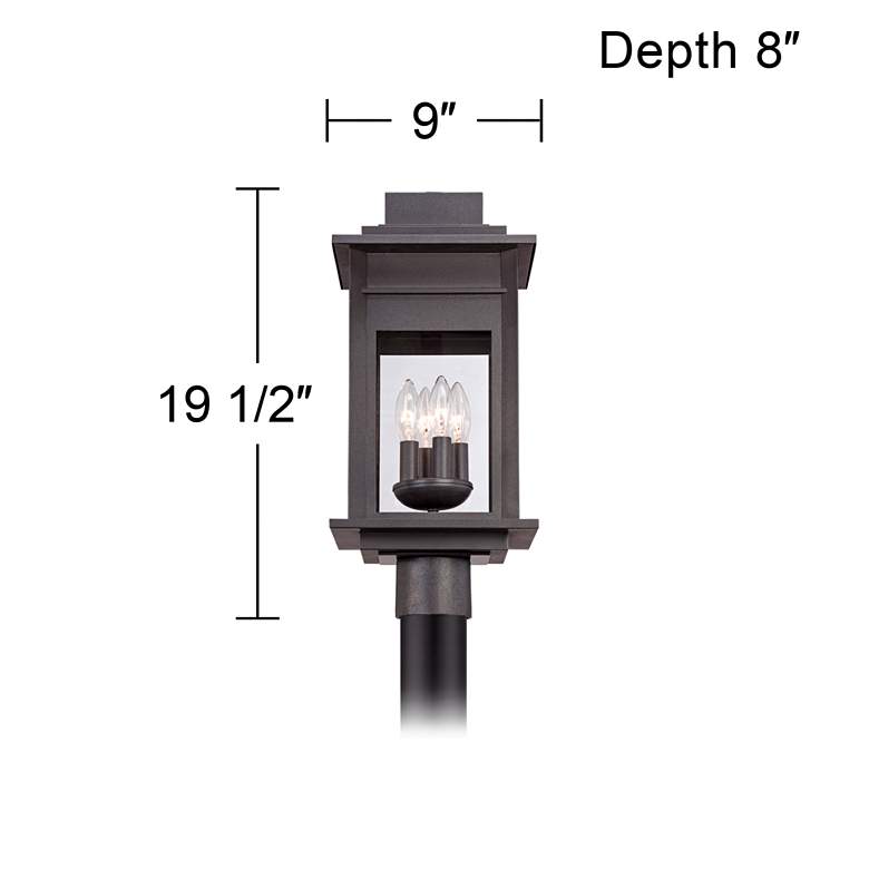Bransford 19 1/2&quot;H Black-Specked Gray Outdoor Post Light more views