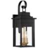 Bransford 19" High Black-Brass Outdoor Lantern Wall Light