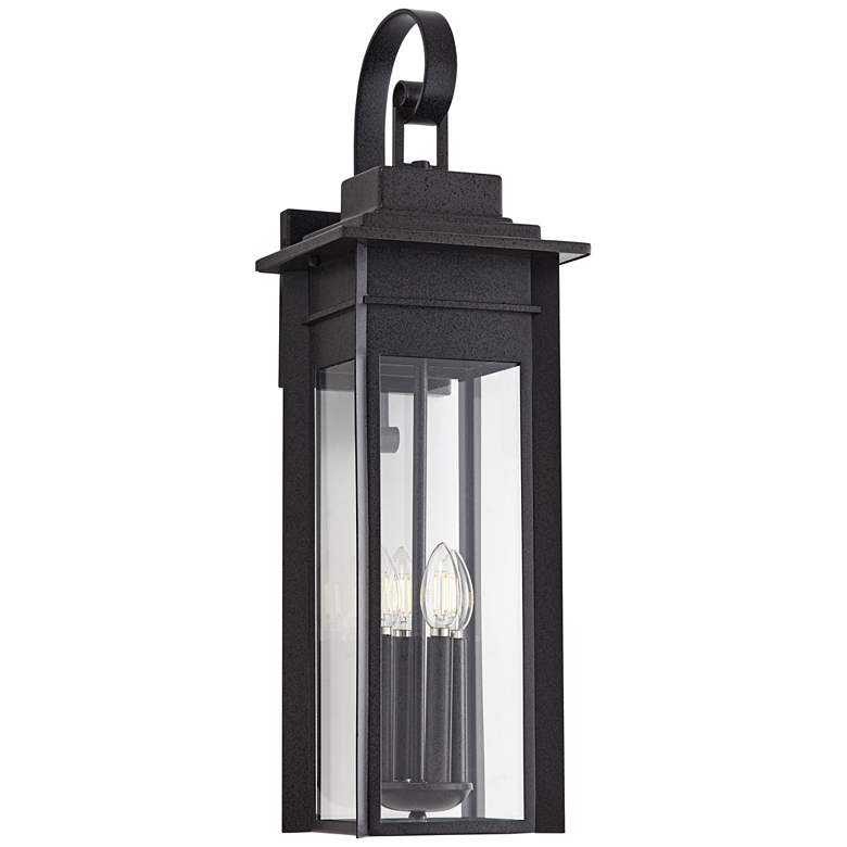 Image 2 Bransford 28 1/4 inch High Black-Specked Gray Scroll Outdoor Wall Light
