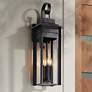 Bransford 28 1/4" High Black-Specked Gray Scroll Outdoor Wall Light