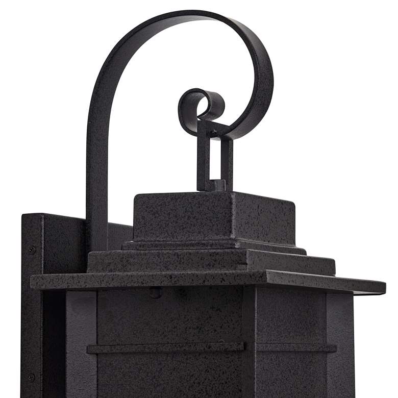 Image 3 Bransford 28 1/4 inch High Black-Specked Gray Scroll Outdoor Wall Light more views