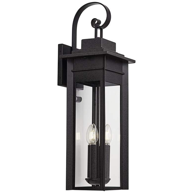 Image 6 Bransford 28 1/4 inch High Black-Specked Gray Scroll Outdoor Wall Light more views