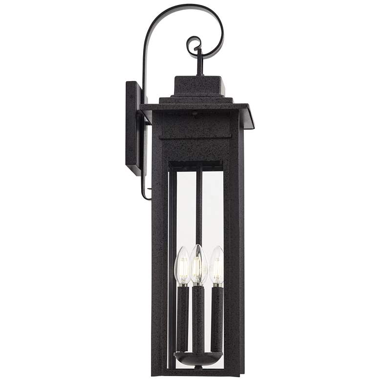 Image 7 Bransford 28 1/4 inch High Black-Specked Gray Scroll Outdoor Wall Light more views