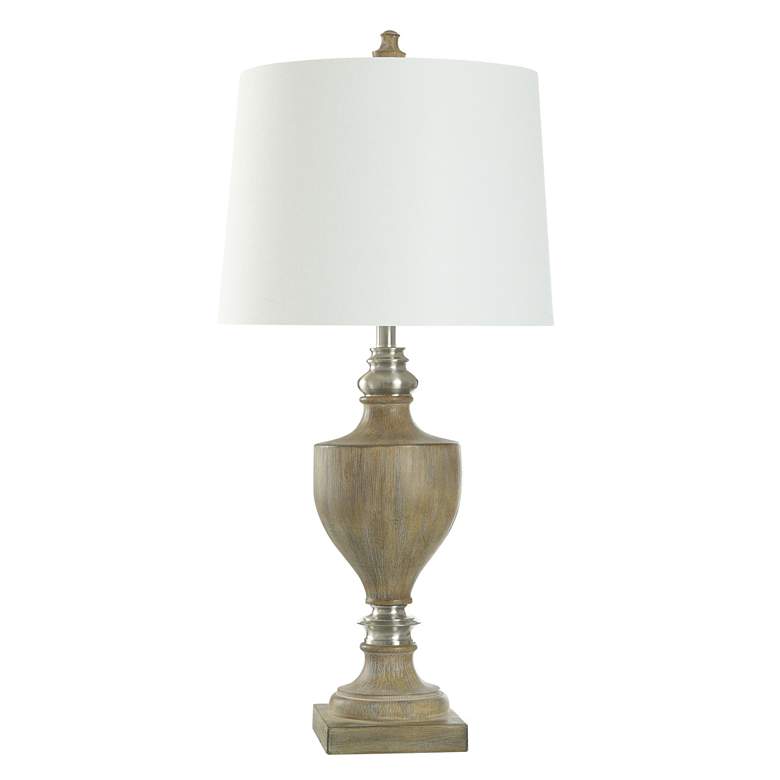 Image 1 Branson 35.75" High Brown Brushed Polyresin and Metal Table Lamp
