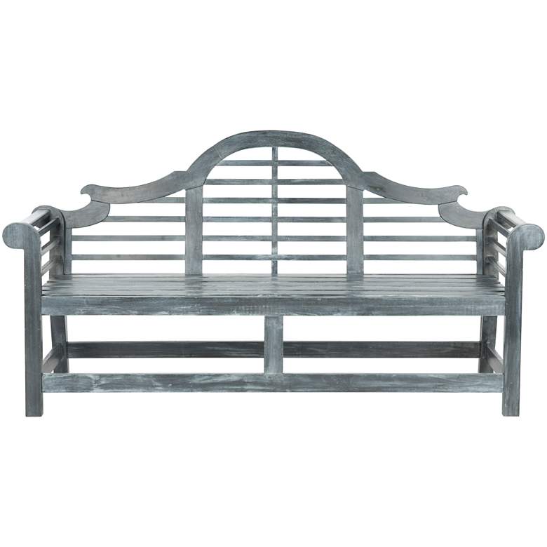 Image 3 Branson Ash Gray Wood Outdoor Lutyens Bench more views