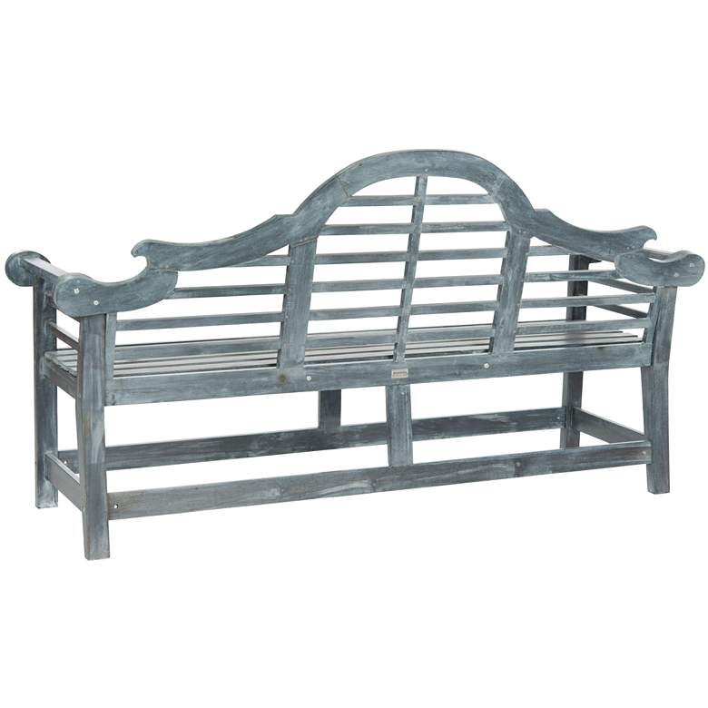 Image 4 Branson Ash Gray Wood Outdoor Lutyens Bench more views