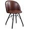 Branson Deep Coffee Eco Leather Swivel Accent Chair