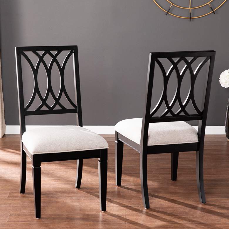 Image 1 Brantingham Black and Gray Wood Dining Chairs Set of 2