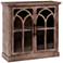 Brantley 34" Wide Light Pine 2-Door Glass Windowpane Cabinet