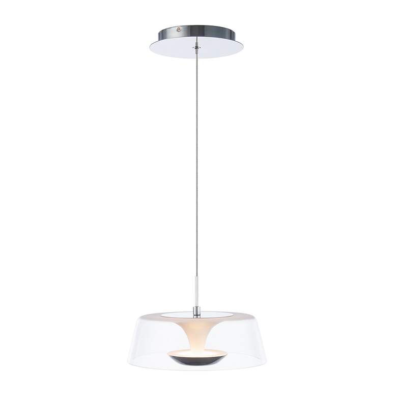 Image 2 Branwen 3.5"H x 9"W 1-Light Mini Pendant in Chrome more views