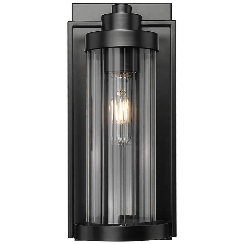 Image 2 Braselton 14" High 1-Light Outdoor Wall Sconce in Powder Coated Black more views
