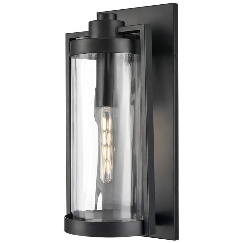 Image 1 Braselton 23.75" High 1-Light Outdoor Wall Sconce in Powder Coated Black