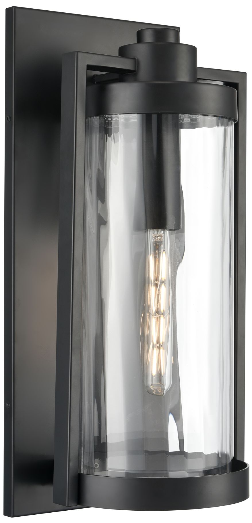 Braselton 23.75" High Outdoor Wall Sconce in Powder Coated Black