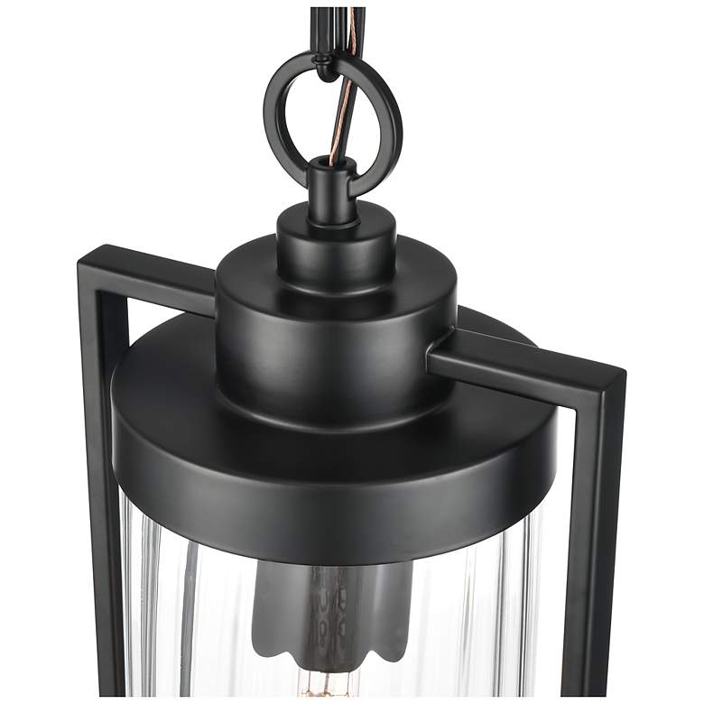 Image 4 Braselton 8" Wide 1-Light Outdoor Hanging Lantern in Powder Coated Black more views