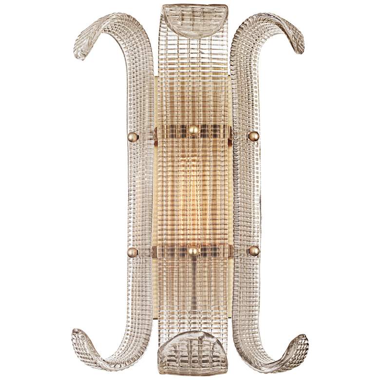 Image 1 Brasher 15 3/4 inch High Aged Brass 1-Light Wall Sconce