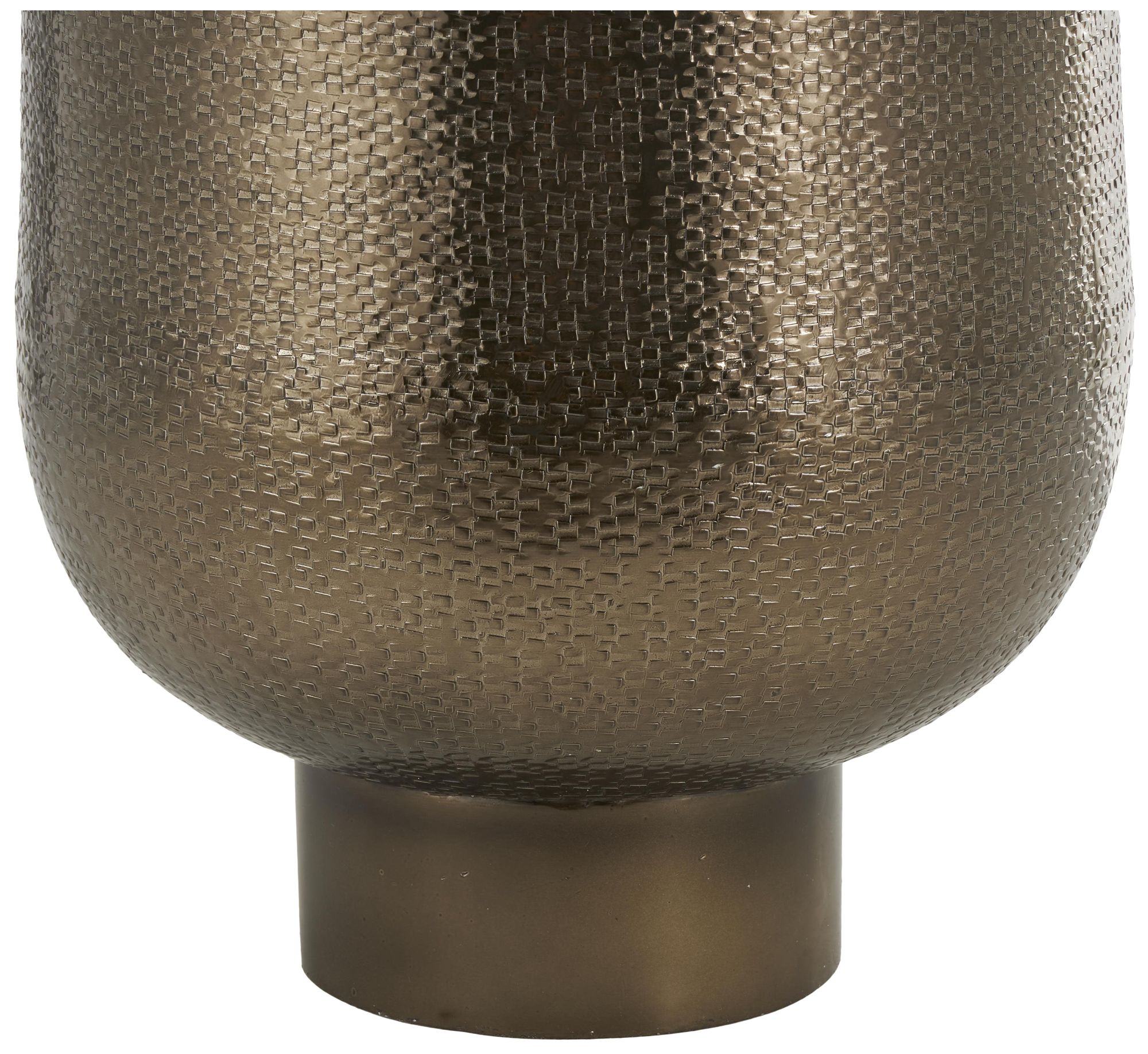 Image 3 Brass Aluminum Metal Industrial Vase, 14" x 14" x 31" more views