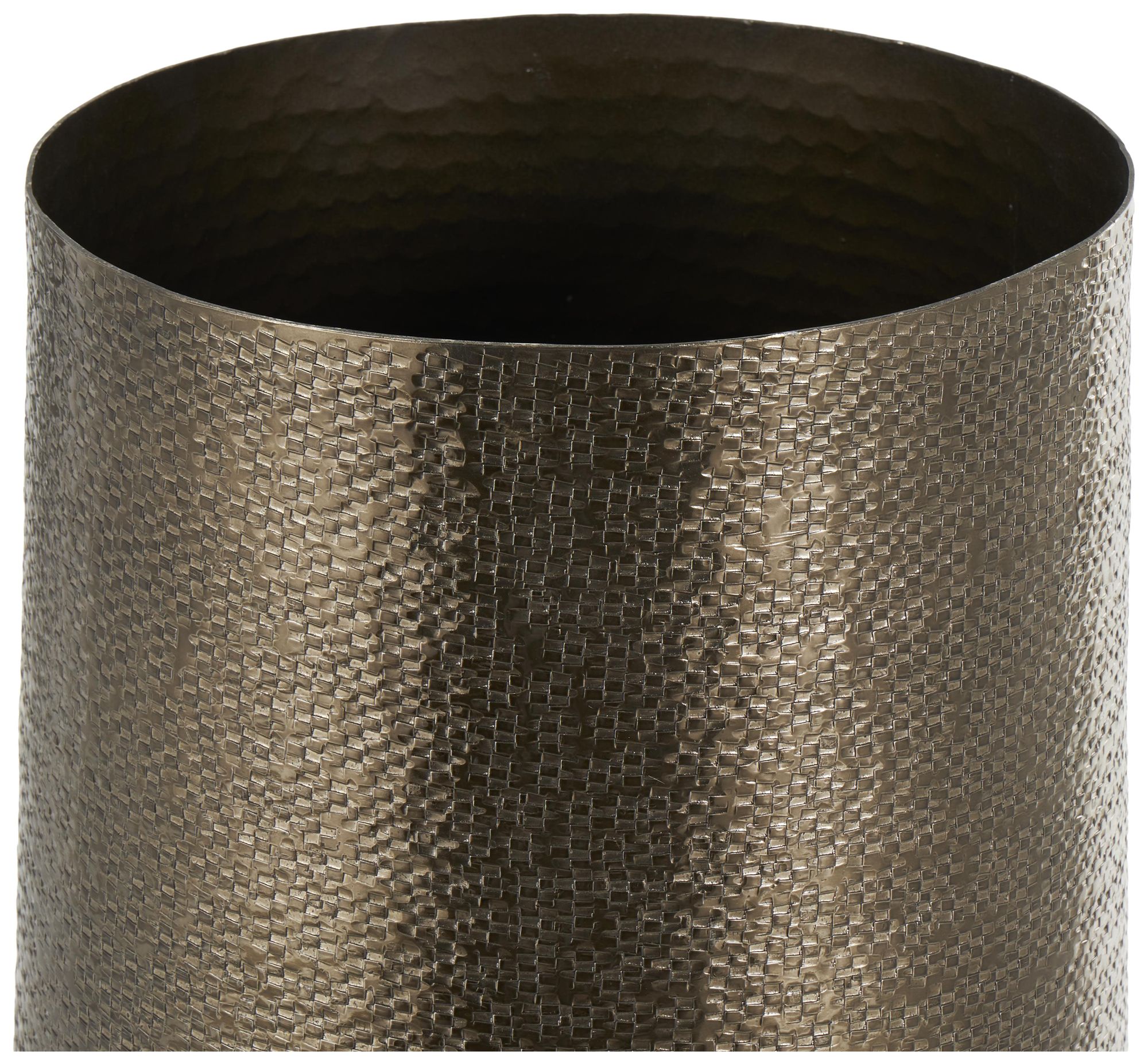 Image 4 Brass Aluminum Metal Industrial Vase, 14" x 14" x 31" more views