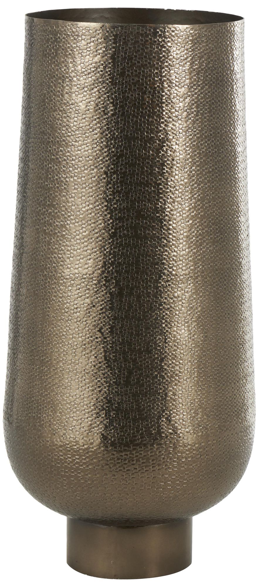 Image 5 Brass Aluminum Metal Industrial Vase, 14" x 14" x 31" more views