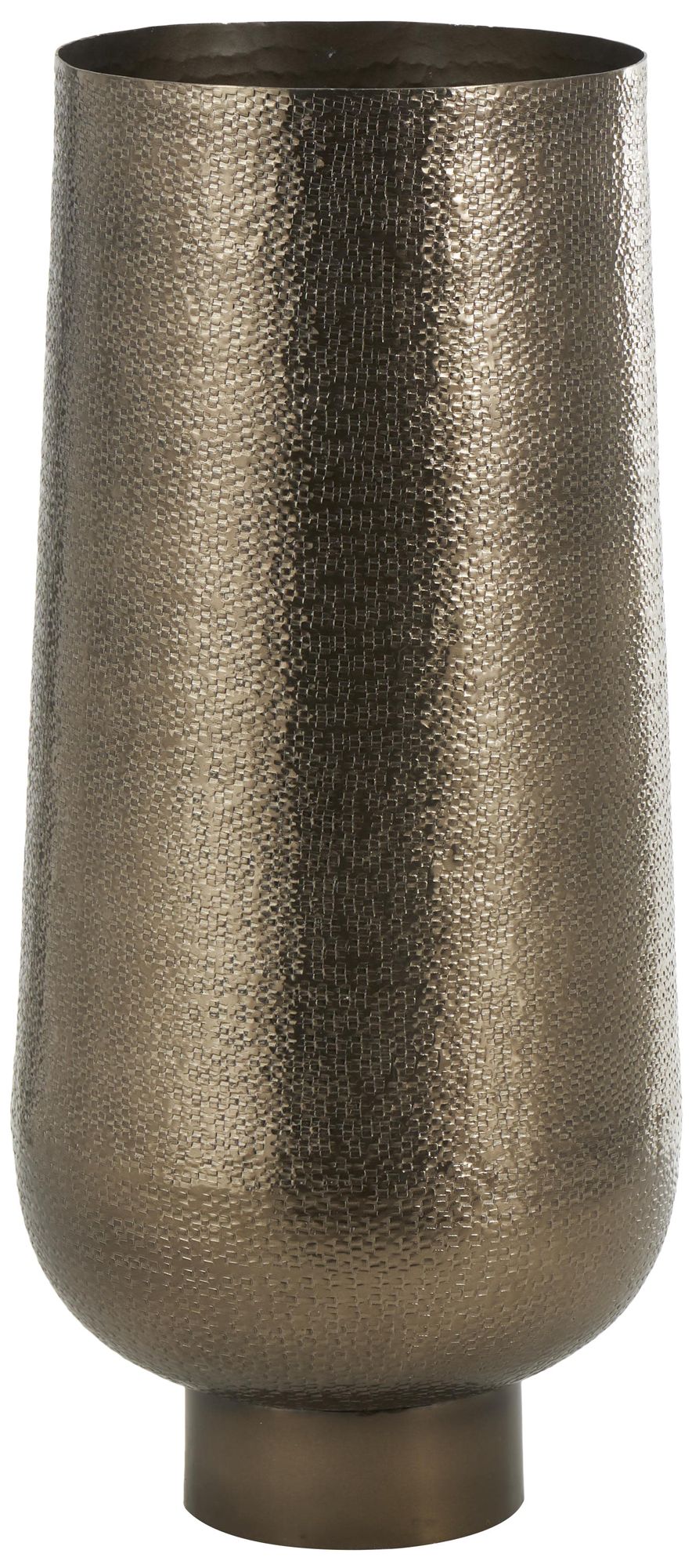 Image 6 Brass Aluminum Metal Industrial Vase, 14" x 14" x 31" more views