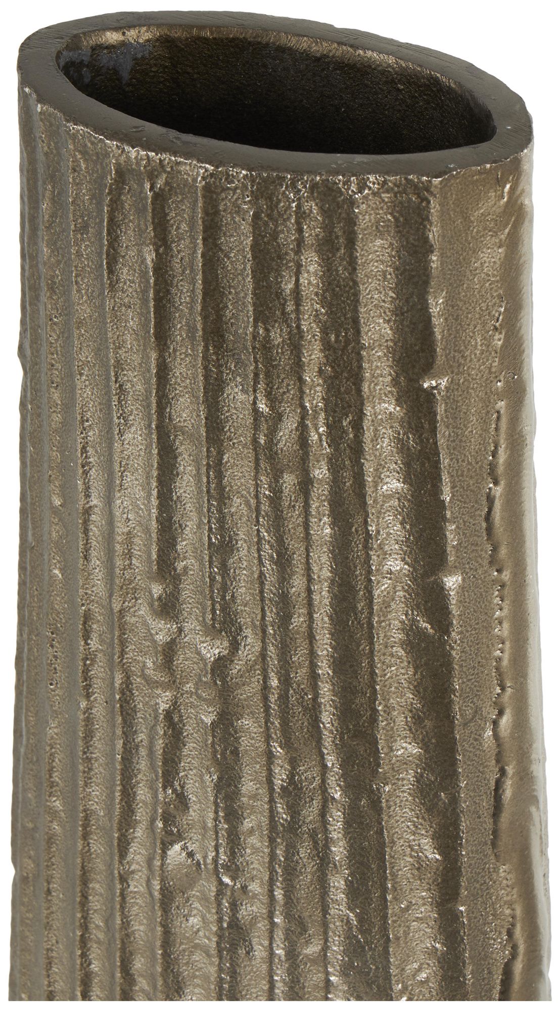 Image 4 Brass Aluminum Metal Industrial Vase, 8" x 4" x 36" more views