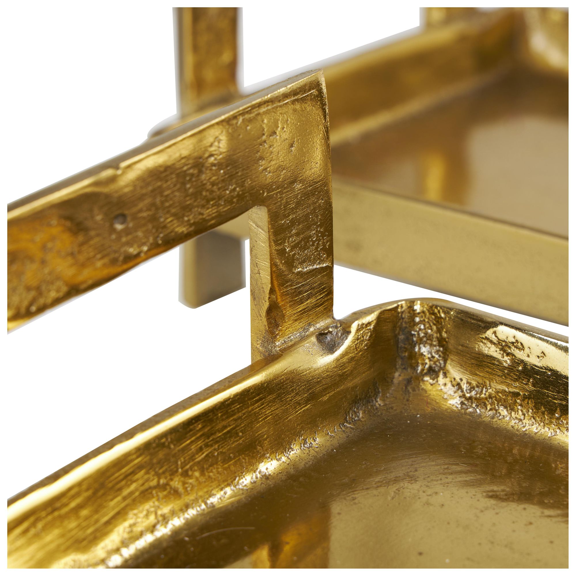 Image 3 Brass Aluminum Metal Modern Tray, S/2 35", 26"W more views