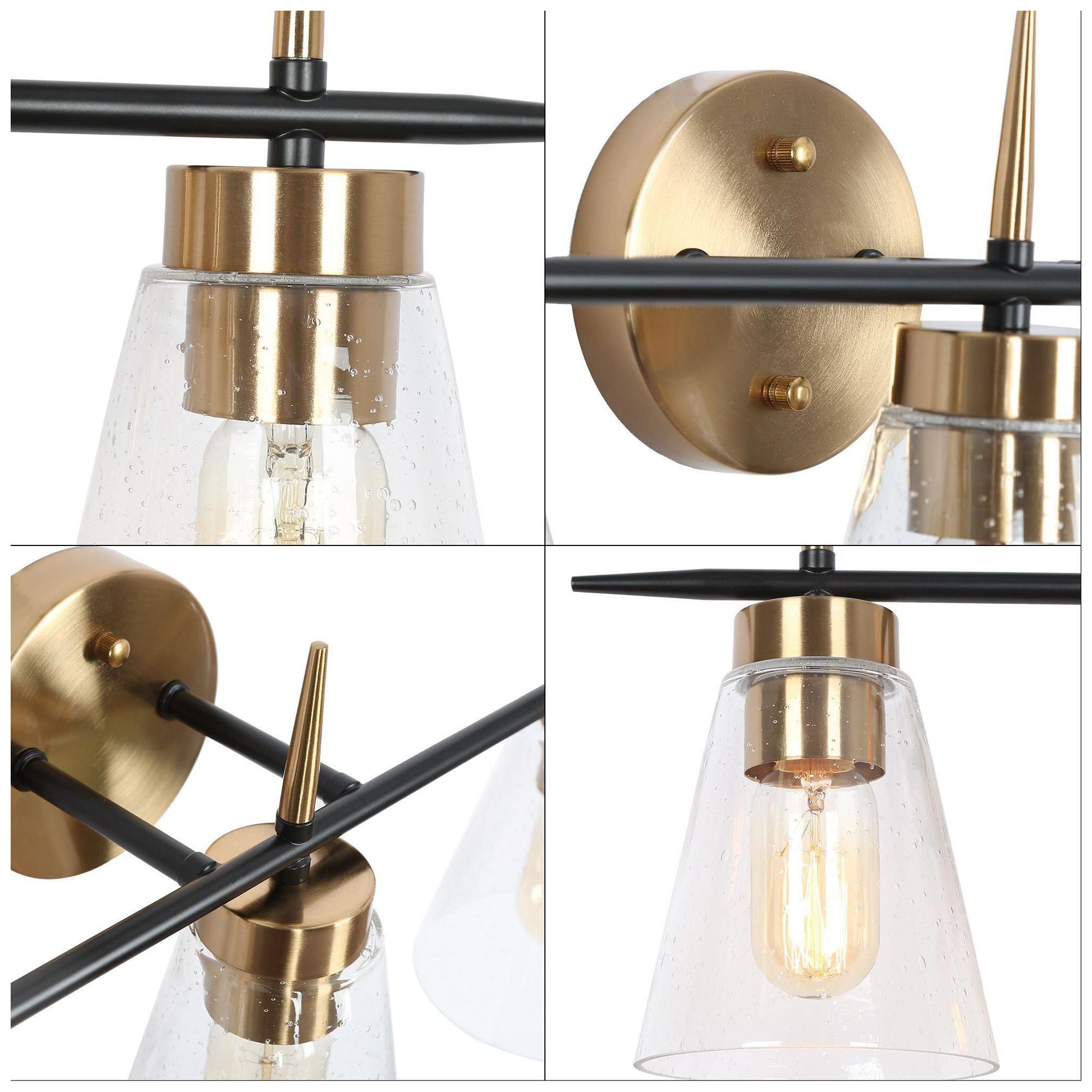 Image 5 Brass and Black 3-Light Bath Light more views