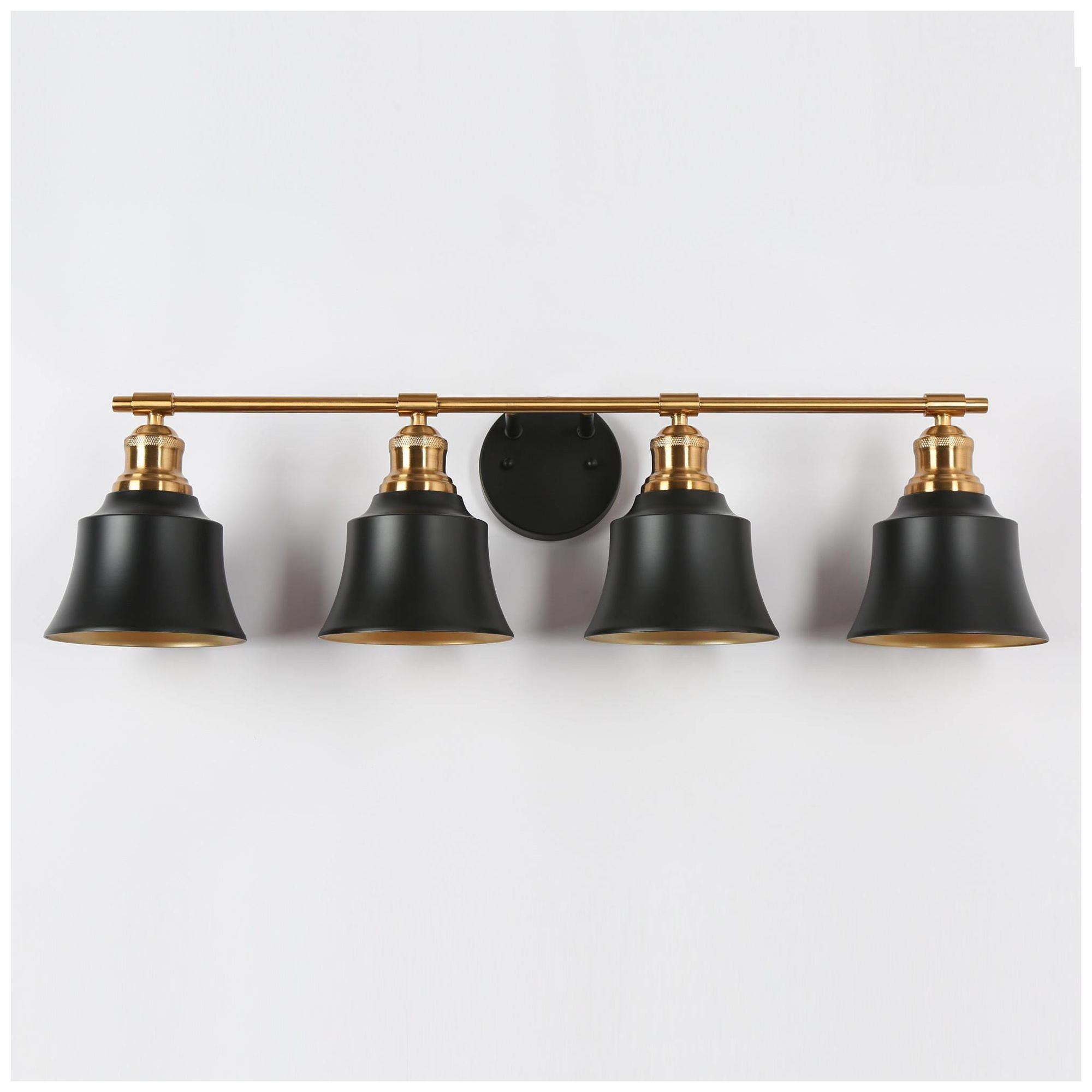 Image 3 Brass and Black 4-Light Bath Light more views