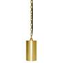 Brass Cylinder 23 1/4" High LED Outdoor Hanging Light