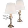 Brass Finish 19 1/4" High Touch On-Off Table Lamp Set of 2