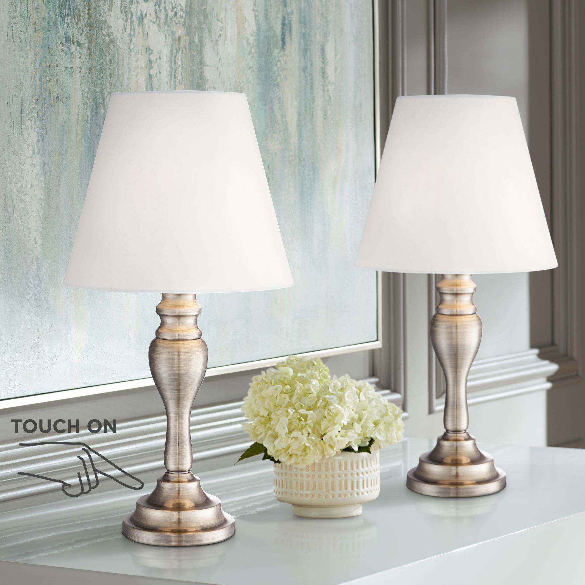 Bedside lamps touch hot sale on and off