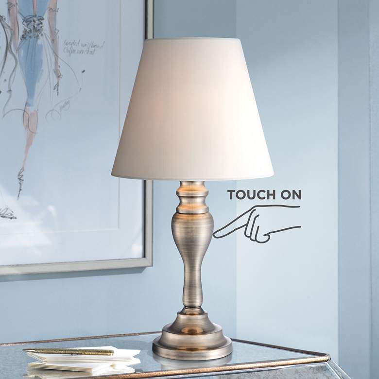 Image 5 Brass Finish 19 1/4" High Touch On-Off Table Lamp Set of 2 more views