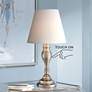 Brass Finish 19 1/4" High Touch On-Off Table Lamp Set of 2