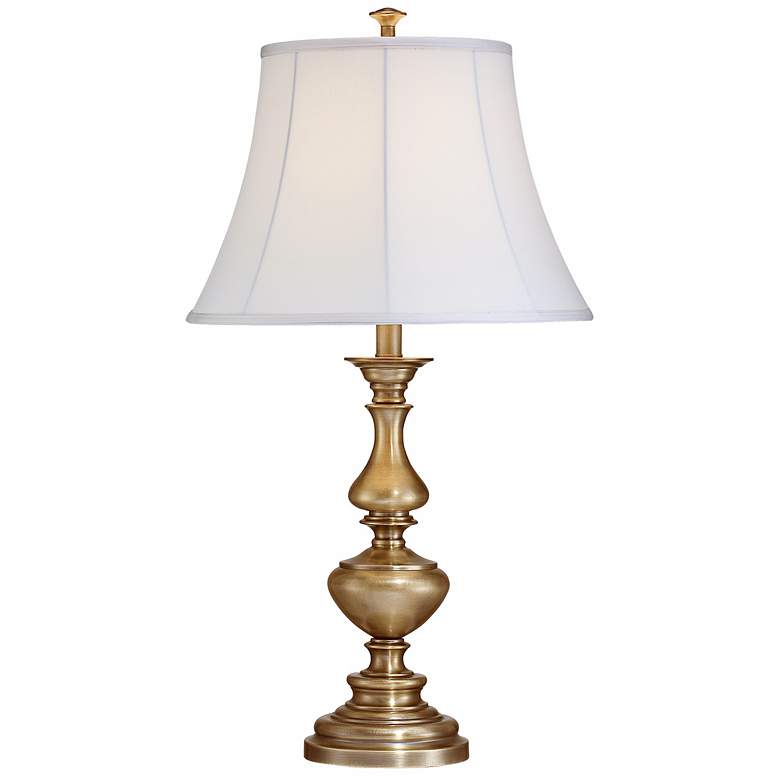 Image 1 Brass Finish Candlestick Style Table Lamp