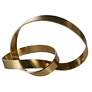 3_Brass Knot 8.8" Wide Brushed Brass Decorative Object more views
