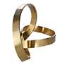 4_Brass Knot 8.8" Wide Brushed Brass Decorative Object more views