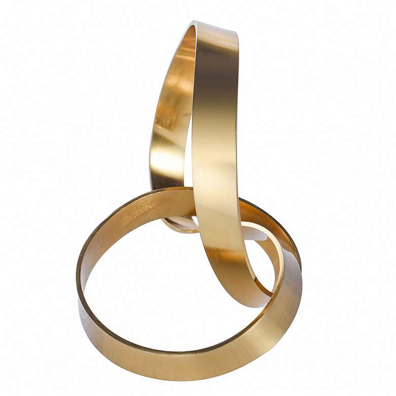 Image 5 Brass Knot 8.8" Wide Brushed Brass Decorative Object more views