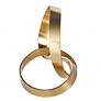 5_Brass Knot 8.8" Wide Brushed Brass Decorative Object more views