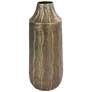 Brass Metal Contemporary Vase, 7" x 7" x 17"