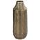 Brass Metal Contemporary Vase, 7" x 7" x 17"